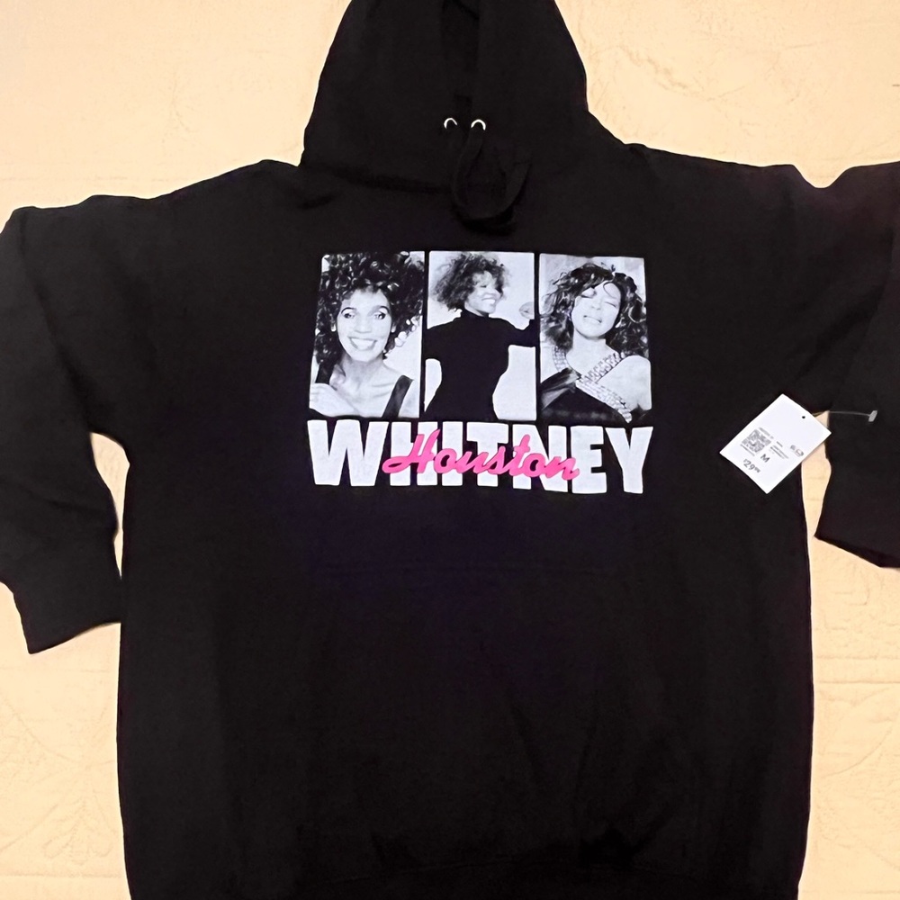 Men's Hoodie with Whitney Houston Logo by Forever 21 / Size: Medium